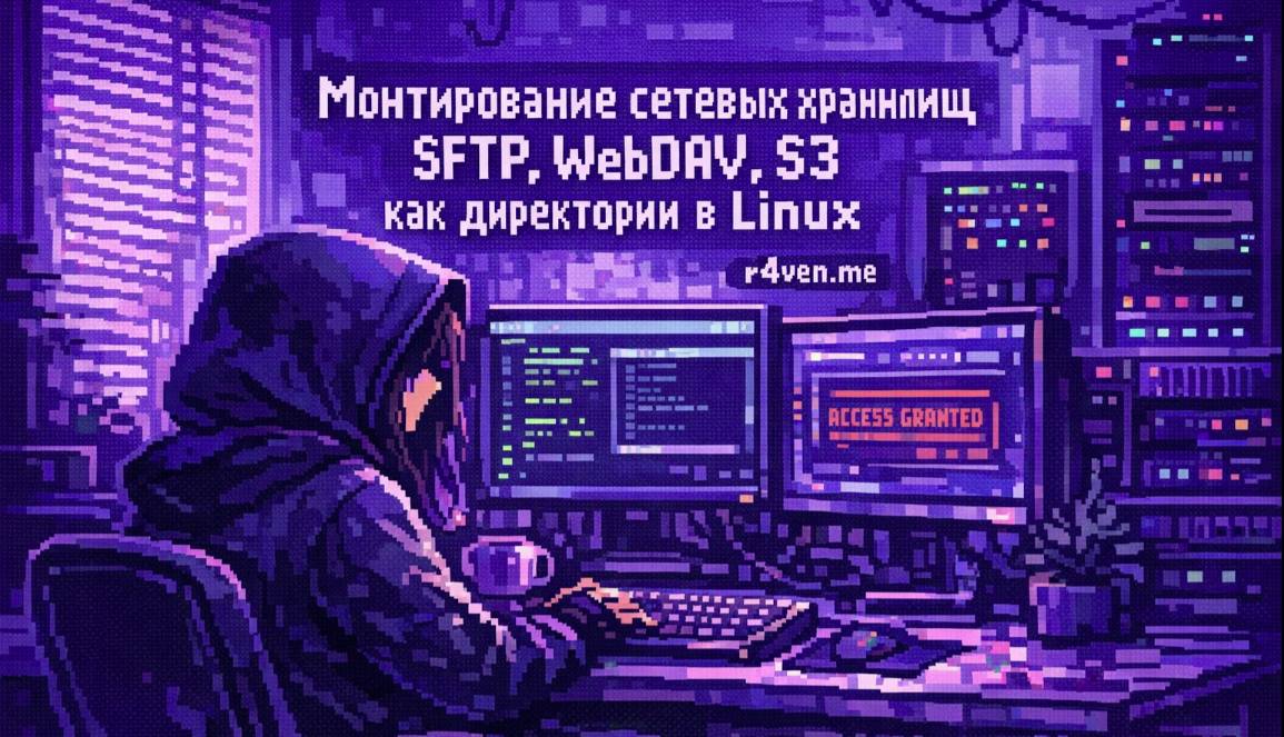 Rclone mount - Монтирование сетевых хранилищ SFTP, WebDAV, S3 как локальной директории в Linux